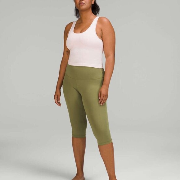 Lululemon Align High-Rise Crop 17"-Bronze Green- Size 8 (2022) - Picture 1 of 14
